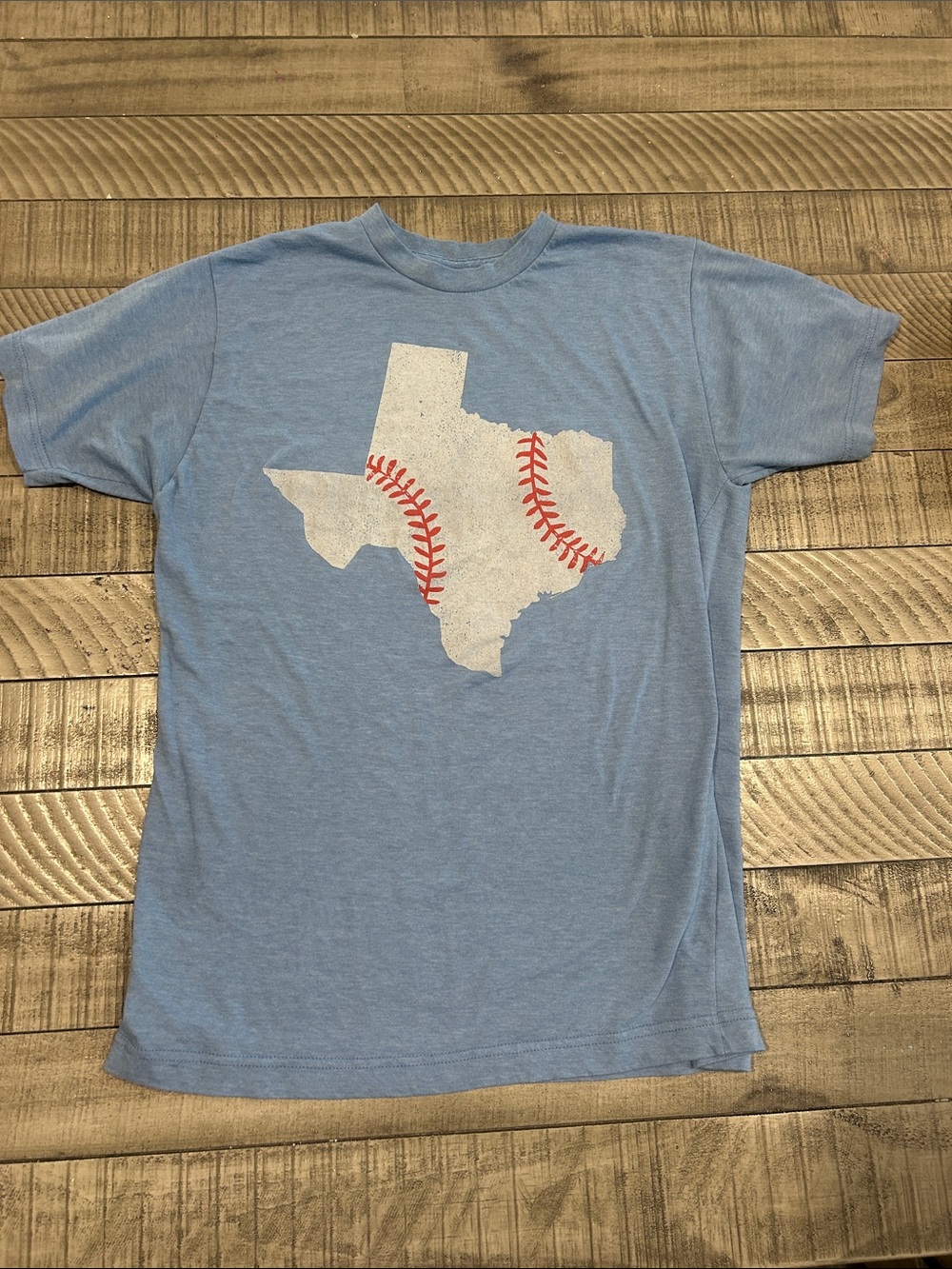 Kids Texas Baseball Graphic Tee - Light Blue